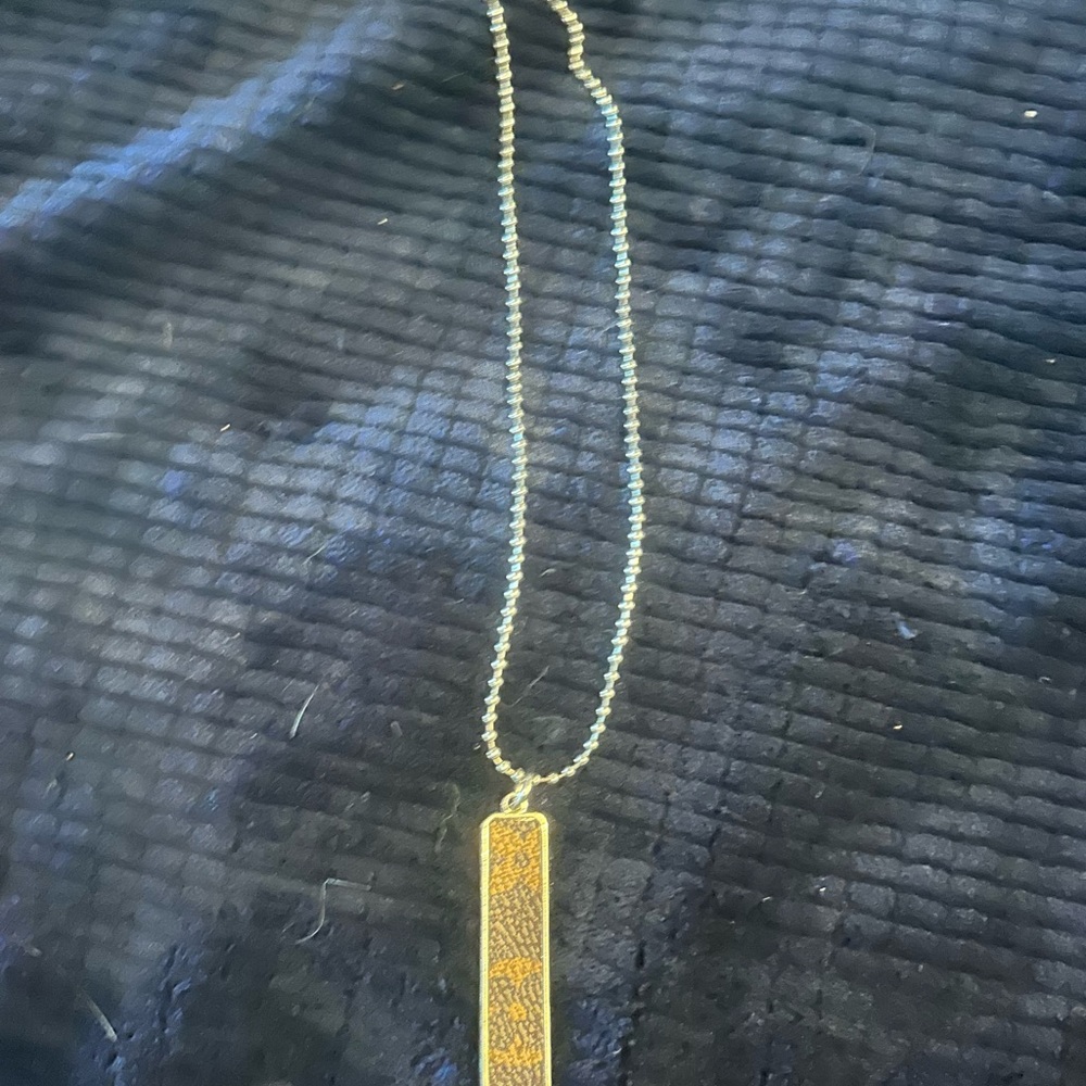 Upcycled Elegant silver Bar Pendant Necklace